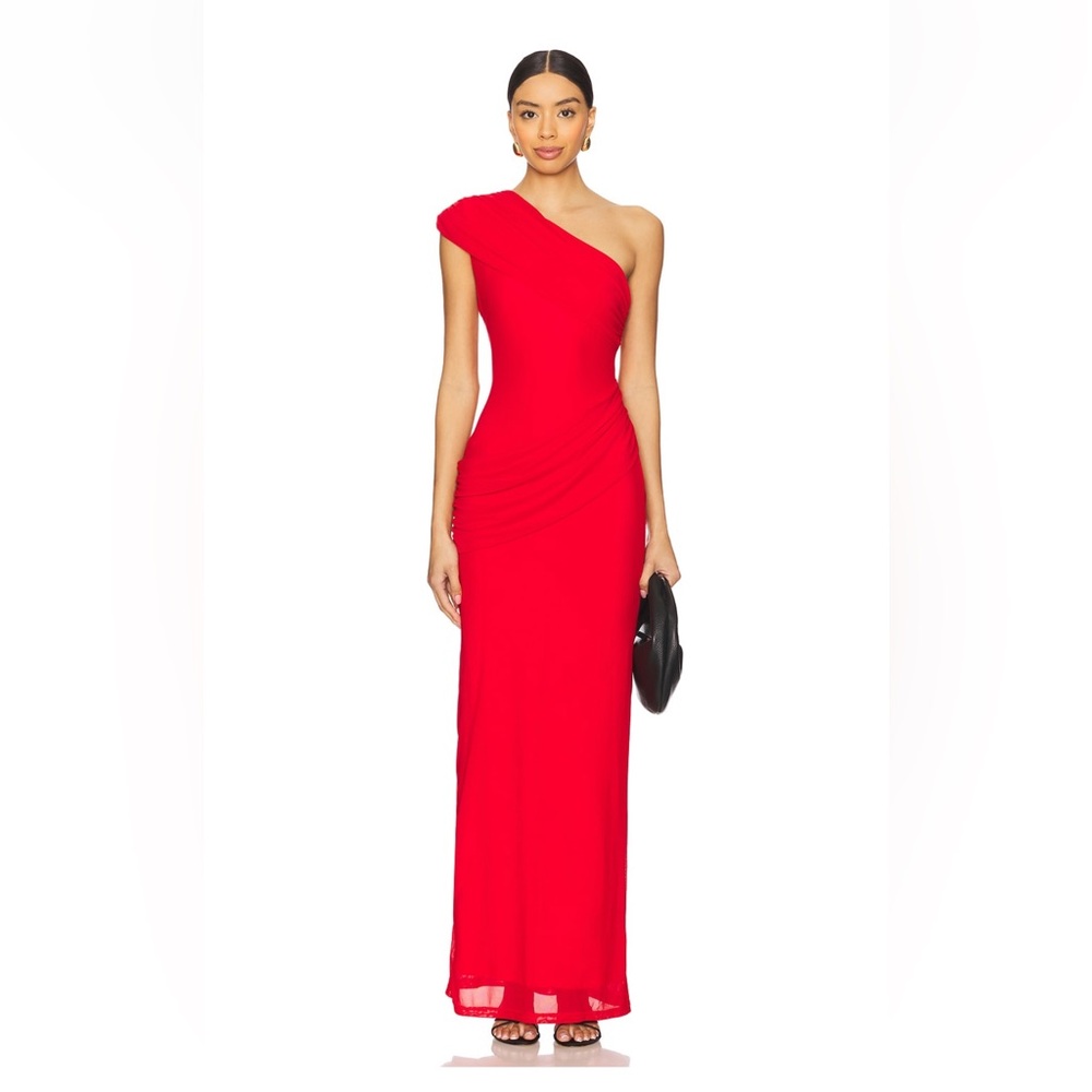 superdown One-Shoulder Red Column Dress